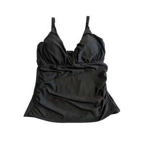 Sunset Tankini Women's M Black Bikini Swim Top Two-Way Wear Spaghetti Straps